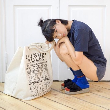 Coastline Coffee Cup - 海岸線咖啡杯 /拼接撞色-午夜藍及克萊茵藍 / 23 - 28 cm - 淑女四季襪 23 - 28 cm