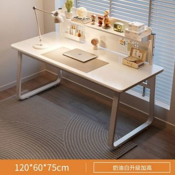 臥室書桌 奶油風電腦桌 家用辦公桌 簡約電競桌 臺式電腦桌 傢用臥室臺式桌 電競桌
