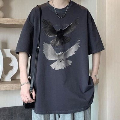 Tシャツ メンズ モード系 大きいサイズ tシャツ V系 カットソー