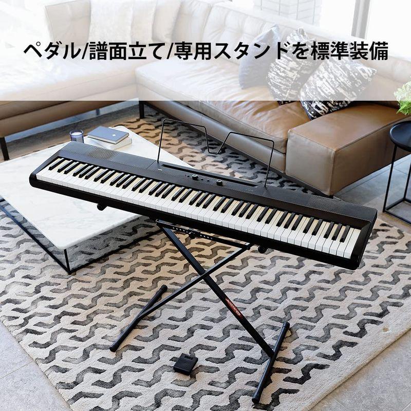 KORG コルグ 電子ピアノ 88鍵盤 Liano L1SP 薄さ7ｃｍ 6kgの軽量ボディ 弾きやすいライトタッチ鍵盤 スタンドとペダルが