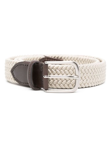 ERALDO - leather-trim interwoven belt - men - Calf Leather/Fabric - 105 - Neutrals