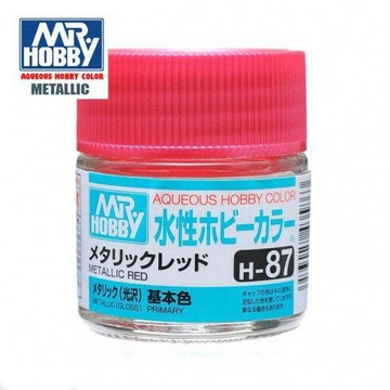 【鋼普拉】現貨 MR.HOBBY GUNZE 郡氏 GSI H-87 H87 水性漆 光澤 金屬紅色 模型漆 10ml