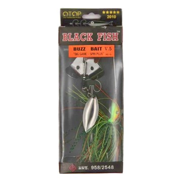 Black Fish 搖滾巴雜亮片版 Buzzer Willow 泰國手工路亞 #13  綠色 + 橘色 + 黃格  30g  1個