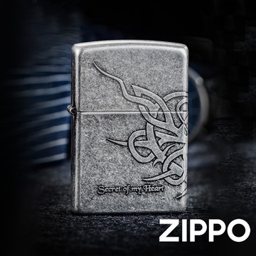 ZIPPO 心中的秘密(仿古銀)防風打火機 韓國設計 官方正版 現貨 限量 禮物 送禮 終身保固 ZA-1-31B
