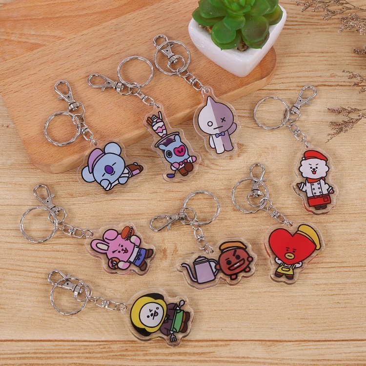 BTS (防弾少年団) グッズ BT21 キャラクター キーリング キーホルダー キーチェーン アクセサリー 飾り おしゃれ 小物 飾り 人気 可  愛い 女の子 男の子 学生 EsHClPwqZH, レディースファッション - elclubferretero.com