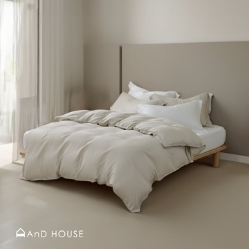 AnD House 天絲60支-雙色配-熱賣色系／雙人／床包被套組｜安庭家居 素色 混搭