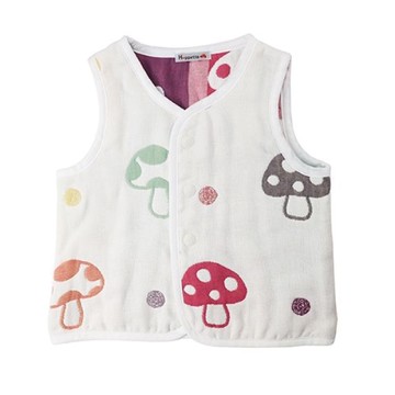 日本 Hoppetta 蘑菇六層紗前扣背心