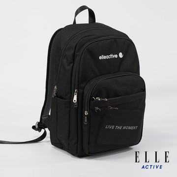 【ELLE ACTIVE】 活力隨行系列 簡約休閒百搭大款後背包-黑色 (EA24M2FB502-99)