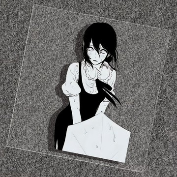 『鏈鋸人蕾潔篇』动漫二次元元蕾塞创意车贴电动车摩托车笔记本电脑防水装饰贴纸