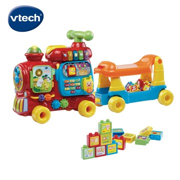 【Vtech】4合1智慧積木學習車(紅色)