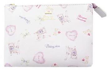 Aldi Daisy Rico Cat print W angle porch DR2-16 White