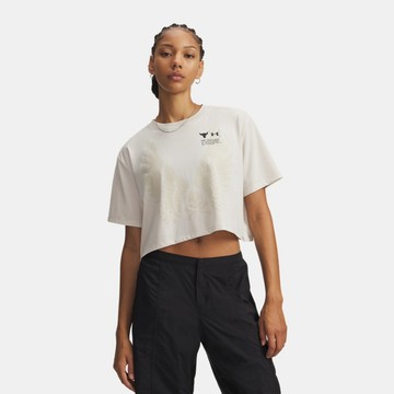 【UNDER ARMOUR】女 Pjt Rock 短版T-Shirt  6012748-110