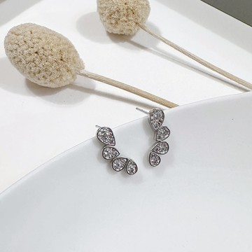 G&G質感水滴鋯石耳環(針式)