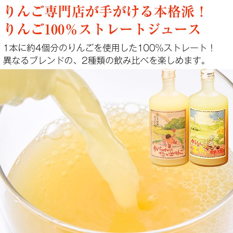 サンふじ 王林 青森県産 食べ比べ りんご6玉＆りんごジュース2本 贈答用 りんご 100%ストレート 産地直送 指定日不可 同梱不可 産直