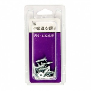 592平頭鐵皮螺絲5/32x5/8"