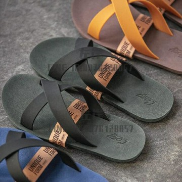 一字拖男夏季沙灘涼鞋潮流休閒戶外穿橡膠涼拖鞋【雲木雜貨】