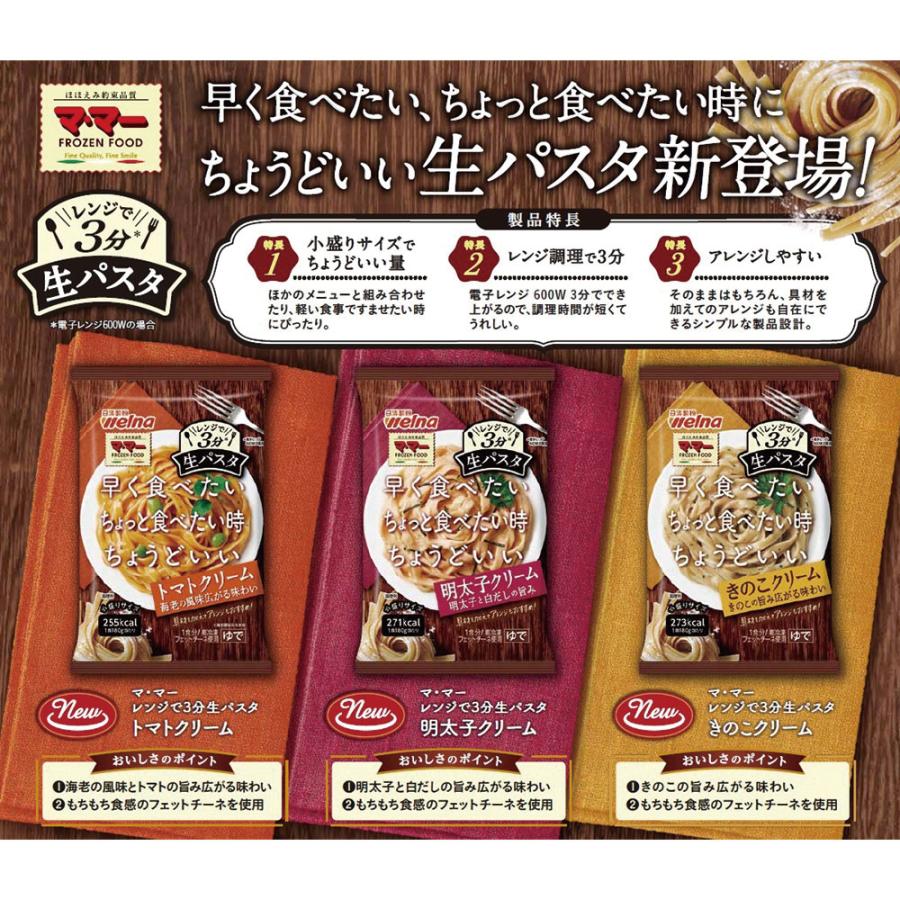 日清製粉ウェルナ マ・マー レンジで３分 生パスタ 明太子クリーム 180g