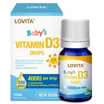 [LOVITA愛維他] 嬰兒維他命D3滴液(10ml) 400IU-1入組