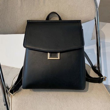 【L’eBeauty】極簡百搭時尚雙肩背包KDB-2111(手提包/肩背/大容量/黑色)