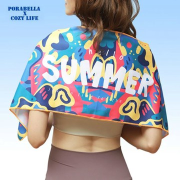PORABELLA 運動毛巾 吸水巾 童趣毛巾 涼感巾 健身毛巾 登山巾 健走巾 運動巾 健身巾 瑜珈巾Towel