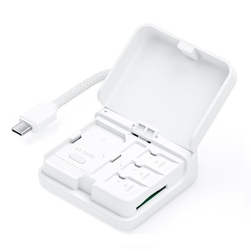 讀卡機-SD 記憶卡 USB-C Type-C轉SD+TF記憶卡讀卡器收納盒 2合1讀卡器機
