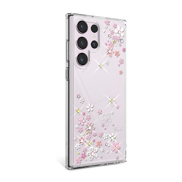 APBS Samsung S26/S25/S24/S23系列 輕薄防摔水晶彩鑽手機殼-浪漫櫻