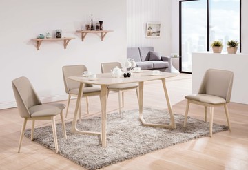 【尚品傢俱】※自運價※ Q-HY-B515-06 帕特洗白淺咖啡皮餐椅