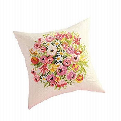 刺繍キット クッション ピンクラナンキュラス 5992 オリムパス 尾上雅野