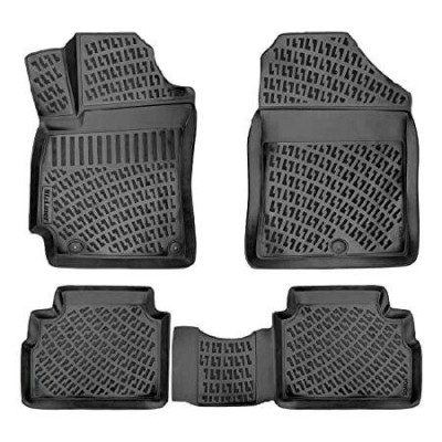 RizLiner Custom Fit Floor Mats Compatible with Hyundai Elantra 2017 - 2020 3D Laser Measured 1st ＆ 2nd Row Floor Liners All Weather Odorle 並行輸入品