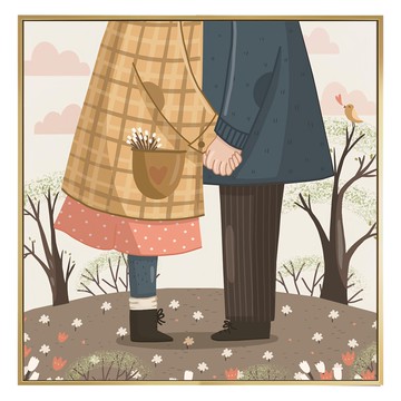 BOLUO GALLERY 菠蘿選畫所 有情人 APLS4432G  40 x 40cm  金色