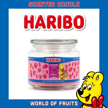 【HARIBO CANDLE 哈瑞寶】小熊軟糖香氛蠟燭  歡樂草莓(300g)