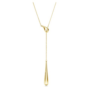 【Swarovski 施華洛世奇】Swarovski Classica Y 字形鏈墜(圓形切割 白色 925 銀，18K 金飾面) (5746001)
