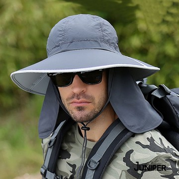 JUNIPER 抗UV防潑水可對折披風遮陽高頂圓邊帽 J7244