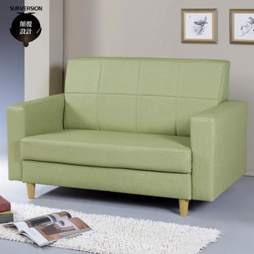 【顛覆設計】洛斯簡約貓抓皮格紋沙發(二人座)