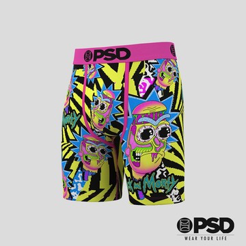 【PSD Underwear 官方旗艦店】 RICK AND MORTY- 平口四角褲-極度帥氣-粉色
