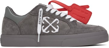 Off-White 灰色 Leather Vulcanized 运动鞋