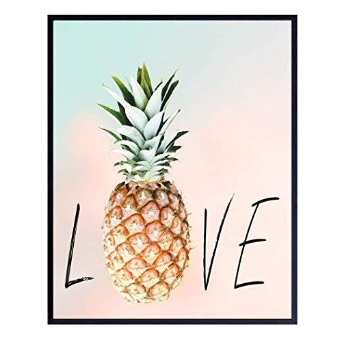 Pineapple decor  Tropical Wall Decor  Love Wall Decor  Beach House Decor  K