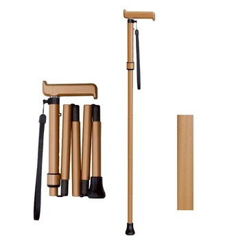 【海夫健康生活館】適馬醫療用手杖(未滅菌) 勝邦福樂智 日本SHIMA 全碳纖維摺疊手杖(金色070271)