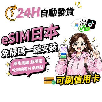 【Umi】日本eSIM｜原生網路 24H自動發貨1秒取件 吃到飽 網卡 大阪 沖繩 日本網卡 日本上網卡 esim日本