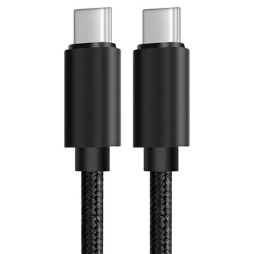 Type-C to Type-C 60W公對公頭PD數據轉接充電短線 UCA100S  1個  黑色  20cm