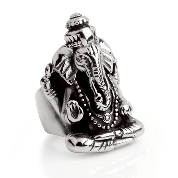 【Giumka】戒指．白鋼．印度象神．個性．客製刻字