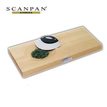 【SCANPAN】50cm 歐洲硬木砧板（含切刀）