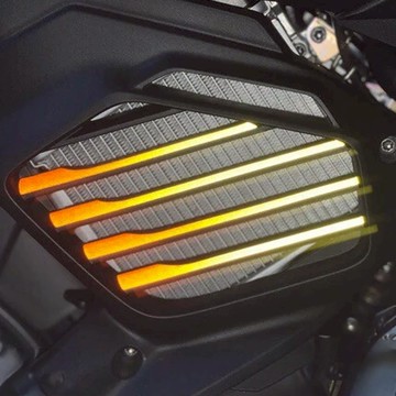 YAMAHA Force2.0 水箱蓋反光貼 - 黃橘色  1組