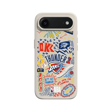 iPhone Air SolidX 貝殼灰 - NBA - 塗鴉系列-奧克拉荷馬市雷霆 Oklahoma City Thunder - Graffiti