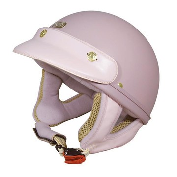 THH FH250 素色 啞光煙燻玫瑰粉 金屬排齒扣 可拆洗 三扣式 輕盈 攜帶方便 皮革 復古風 安全帽 半罩