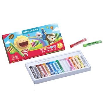 【SIMBALION 雄獅文具】粉蠟筆 16色組 / 盒 OP-16A