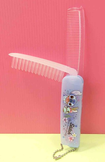 【震撼精品百貨】Stitch 星際寶貝史迪奇 折疊兩用梳-花*02584 震撼日式精品百貨