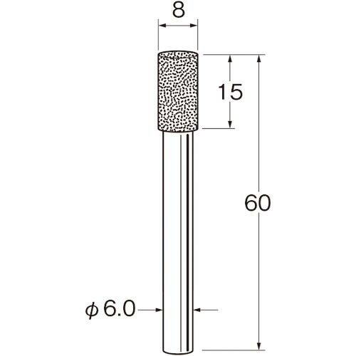 リューター 軸付電着ダイヤモンド砥石 日本精密機械工作 D4618