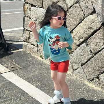 Mini baby🌷女童t恤夏季女孩童趣米奇短袖T恤寶寶百搭透氣上衣