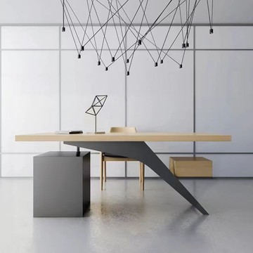 【免運/可開票】 實木桌 會議桌 泡茶桌 老闆辦公桌 洽談桌 電腦桌 北歐時尚老闆桌總裁大班臺白色電腦桌實木書桌簡約現代辦公桌公司